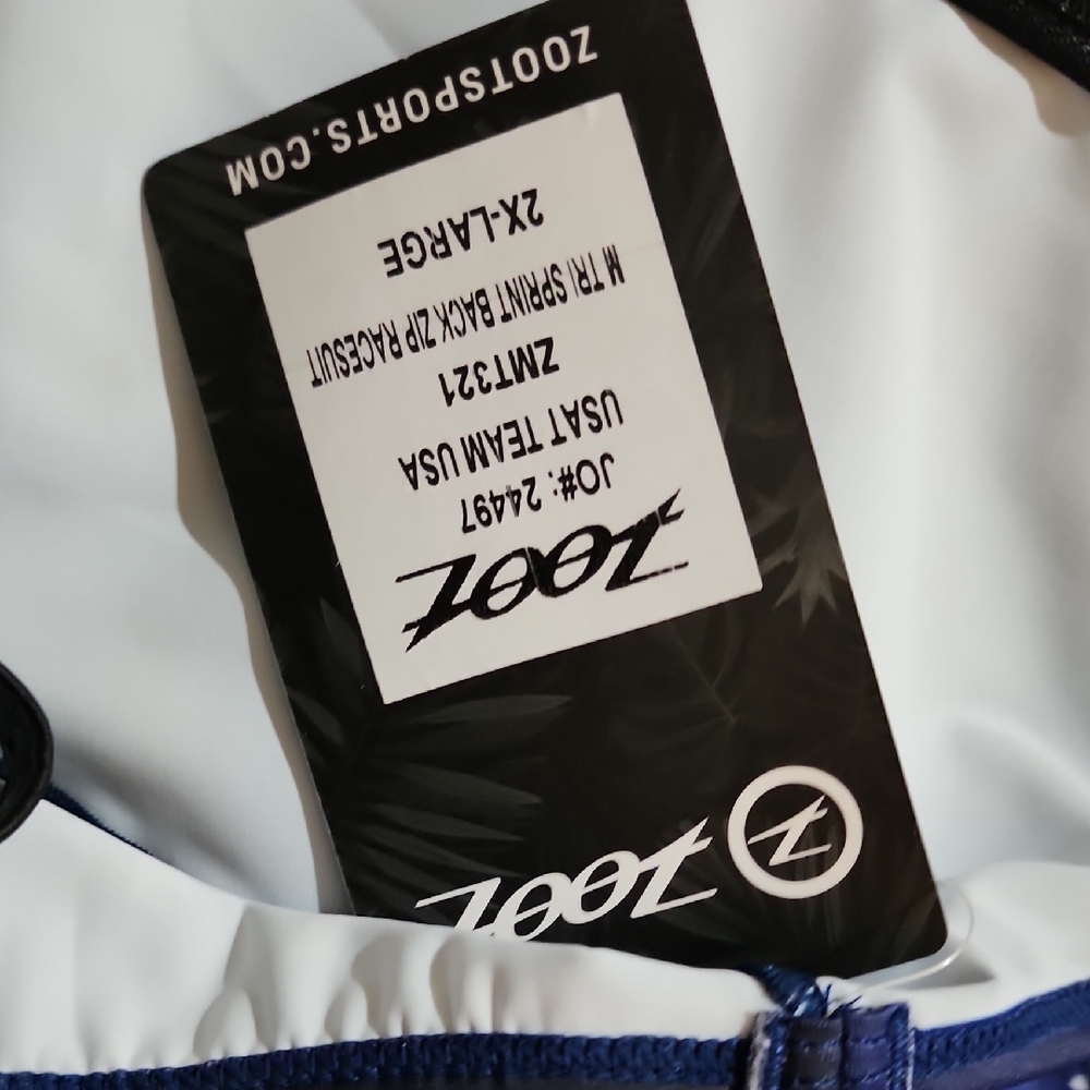 Team USA Zoot 2024 Blue Competitive Triathlon/Swim Tech Suit Hydrodynamics Nwt - Picture 12 of 12